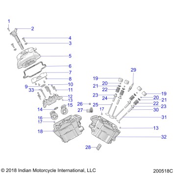 ENGINE, CYLINDER HEAD ASM. - N20RTA22/RUA24 (200518C)