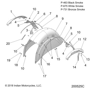 BODY, FENDER, REAR - N19TCDAA ALL OPTIONS (200525C)