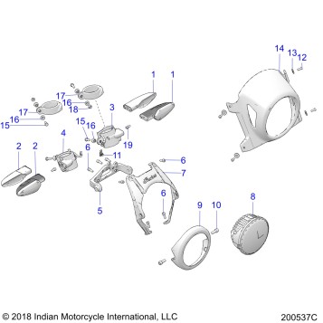 ELECTRICAL, FORWARD LIGHTING - N19RTA22/RTS22/RTS25 (200537C)