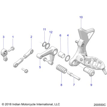 DRIVE TRAIN, SHIFT PEDAL AND LINKAGE (FTR CHAMPIONSHIP EDITION) - N22RTE25 (200550C)
