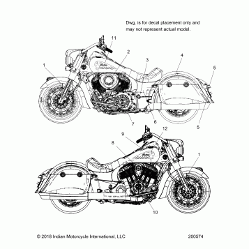 BODY, EMBLEMS AND DECALS - N20TJDBB ALL OPTIONS (200574)