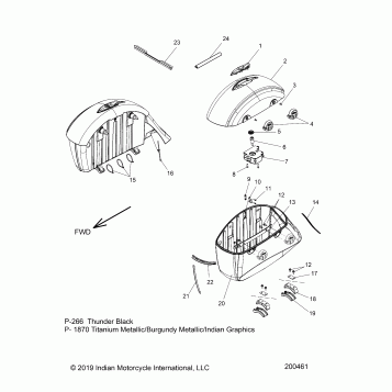 BODY, SADDLEBAG ASM. - N20THAAA ALL OPTIONS (200635)