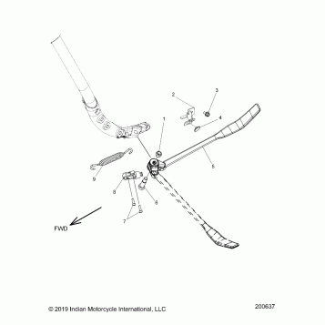 CHASSIS, SIDE STAND - N20TKDBB ALL OPTIONS (200637)