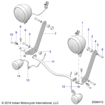 ELECTRICAL, LIGHT BAR AND TURN SIGNAL, FRONT - N22THAAA ALL OPTIONS (200641C)