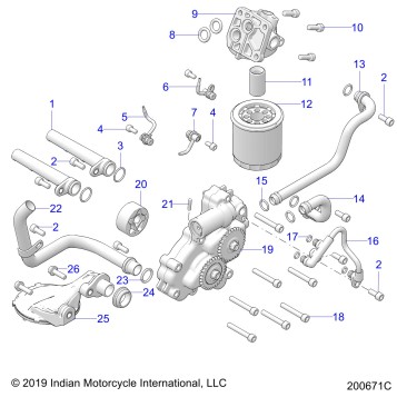 ENGINE, OIL PUMP/OIL SYSTEM - N22LCBRR ALL OPTIONS (200671C)