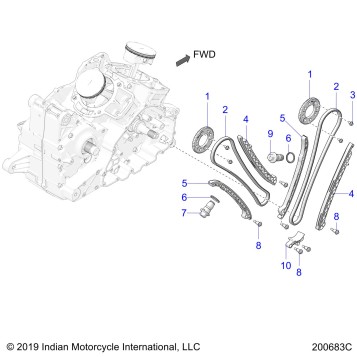 ENGINE, CAM CHAIN and SPROCKETS - N22LCBRR ALL OPTIONS (200683C)