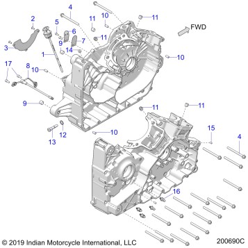 ENGINE, CRANKCASE - N22LCBRR ALL OPTIONS (200690C)