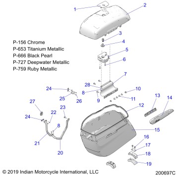 BODY, SADDLEBAG ASM. - N20LCARR/N20LCBRR ALL OPTIONS (200697C)
