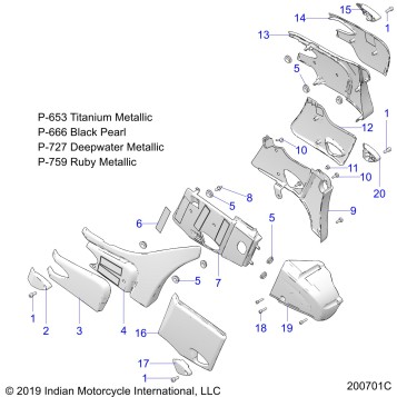 BODY, SIDE/REAR COVERS - N20LCARR/N20LCBRR ALL OPTIONS (200701C)