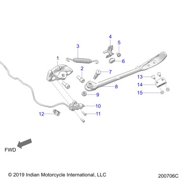 CHASSIS, SIDE STAND - N22LCBRR ALL OPTIONS (200706C)