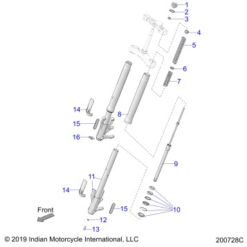 SUSPENSION, FRONT FORKS - N20LCDRR ALL OPTIONS (200728C)