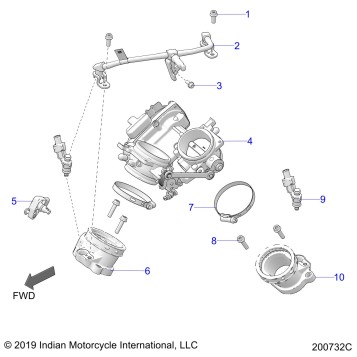FUEL SYSTEM, FUEL RAIL/THROTTLE BODY - N22LCBRR ALL OPTIONS (200732C)