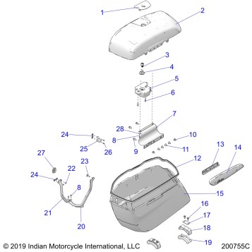 BODY, SADDLEBAG ASM. - N21TCBAA ALL OPTIONS (200755C)