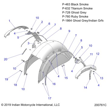 BODY, FENDER, REAR - N20TCDBB ALL OPTIONS (200761C)