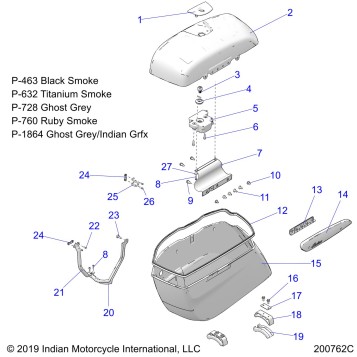 BODY, SADDLEBAG ASM. - N20TCDBB ALL OPTIONS (200762C)