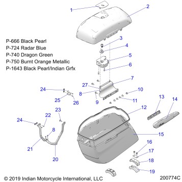 BODY, SADDLEBAG ASM. - N20TCABB ALL OPTIONS (200774C)
