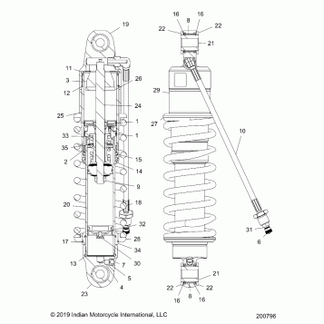 SUSPENSION, SHOCK ABSORBER - N22THAAA ALL OPTIONS (200796)
