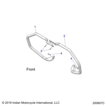 CHASSIS, HIGHWAY BAR/TIP OVER BAR - N24TKEBB ALL OPTIONS (200807C)