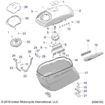 BODY, SADDLEBAG ASM. - N20TCEBB ALL OPTIONS (200815C)