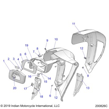 BODY, FAIRING, LOWER - N20TREBB ALL OPTIONS (200826C)