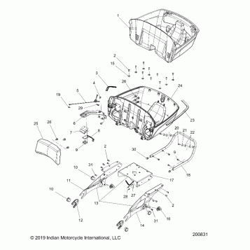 BODY, TRUNK BASE MOUNTING ASM. - N20TREBB ALL OPTIONS (200831)