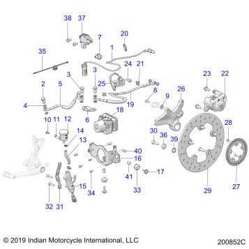 BRAKES, REAR ASM - N20RTA22/RUA24 (200852C)