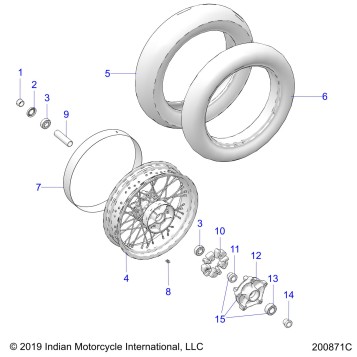 WHEEL, REAR - N20RTT22 (200871C)
