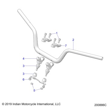 STEERING, HANDLEBAR MNTG - N19RTS25EX (200886C)