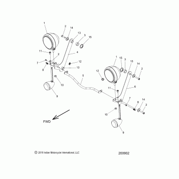ELECTRICAL, LIGHT BAR AND TURN SIGNAL, FRONT - N20THAAA ALL OPTIONS (200902)