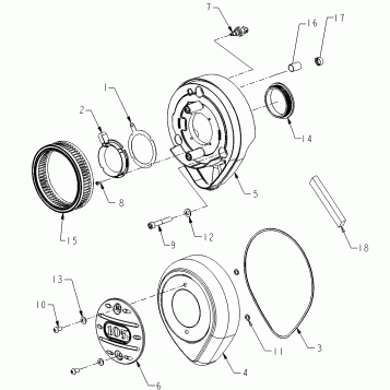 ENGINE, AIR CLEANER - N121C/V/D ALL OPTIONS (INDIANAIRCLEANER12CC)