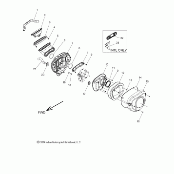 ENGINE, AIR INTAKE SYSTEM - N15TCAAA/TRAAA ALL OPTIONS (49INDIANAIRCLEANER15)
