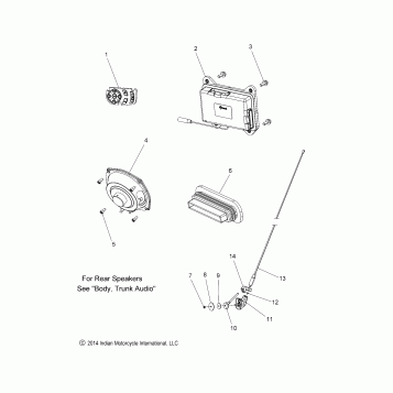 ELECTRICAL, AUDIO SYSTEM - N15TCAAA/TRAAA ALL OPTIONS (49INDIANAUDIO15R)
