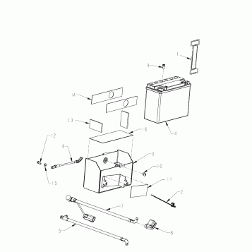 ELECTRICAL, BATTERY, TRAY and CABLES - N121C/V/D ALL OPTIONS (INDIANBATTERY12CC)