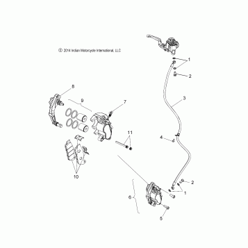 BRAKES, FRONT ASM. - N15MSA00AA/AB/AC/AE (49INDIANBRAKEFRT15SCOUT)