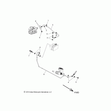 BRAKES, BRAKE LINE, REAR, ABS - N15TCAAA/TRAAA ALL OPTIONS (49INDIANBRAKELINERR14)