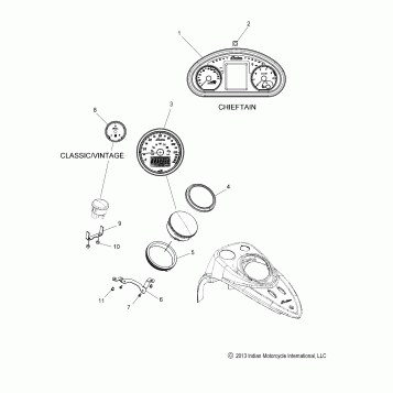 ELECTRICAL, INSTRUMENT CLUSTER - N14CCC/CCV ALL OPTIONS (49INDIANCLUSTER14)