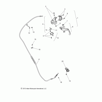 CONTROLS, CLUTCH LEVER and CABLE - N15TCAAA/TRAAA ALL OPTIONS (49INDIANCONTROLS15R)