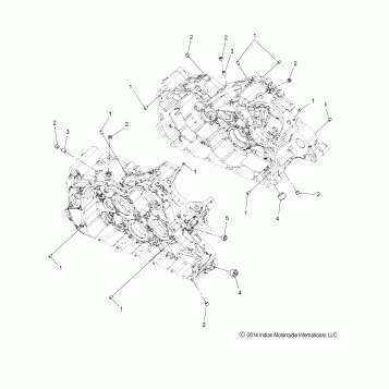 ENGINE, CRANKCASE, PLUGS/DOWELS - N15MSA00AA/AB/AC/AE (49INDIANCRANKCASE15SCOUT2)