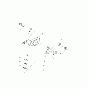 ENGINE, TOP ENGINE MOUNT - N121C/V/D ALL OPTIONS (INDIANENGINEMTG12CC)