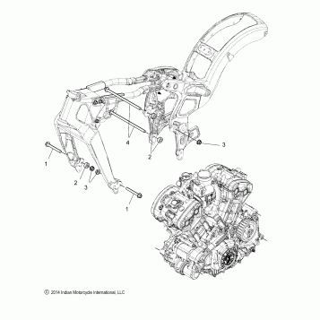 ENGINE, MOUNTING - N15MSA00AA/AB/AC/AE (49INDIANENGINEMTG15SCOUT)
