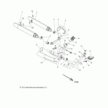 ENGINE, EXHAUST - N15CCC/CCV ALL OPTIONS (49INDIANEXHAUST14)