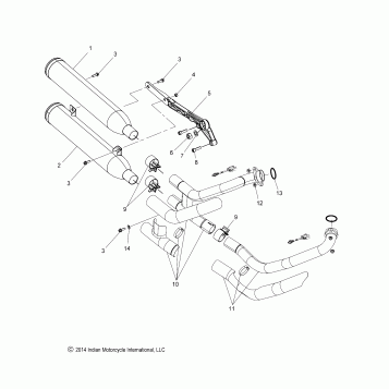 ENGINE, EXHAUST ASM. - N15MSA00AA/AB/AC/AE (49INDIANEXHAUST15SCOUT)