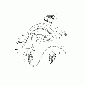 BODY, FRONT FENDER ASSEMBLY - N121C/V/D ALL OPTIONS (INDIANFENDER12CC)