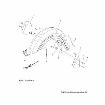 BODY, FENDER, FRONT - N16CCDAA ALL OPTIONS (49INDIANFENDER16DH)