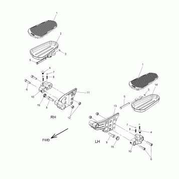 CHASSIS, FLOORBOARD, PASSENGER, ROADMASTER - N15TRAAA ALL OPTIONS (49INDIANFLOORBOARDPASS15R)