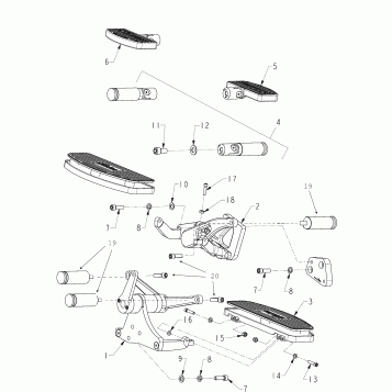 CHASSIS, FOOTPEGS and FLOORBOARDS - N121C/V/D ALL OPTIONS (INDIANFOOTPEG12CC)
