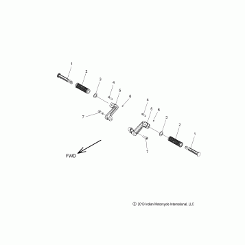CHASSIS, FOOTPEG, PASSENGER, CHIEFTAIN - N15TCAAA ALL OPTIONS (49INDIANFOOTPEG14)