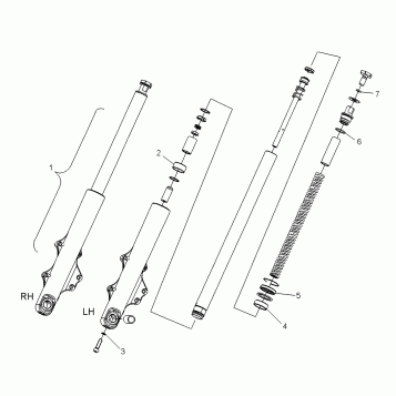 SUSPENSION, FRONT FORKS - N121C/V/D ALL OPTIONS (INDIANFORK12CC)