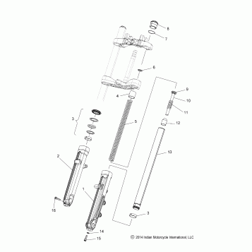 SUSPENSION, FRONT FORKS - N15MSA00AA/AB/AC/AE (49INDIANFORK15SCOUT)