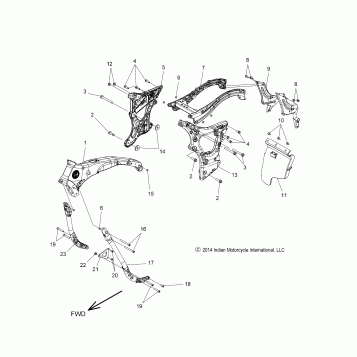 CHASSIS, FRAME ASM. - N18CCDAA ALL OPTIONS (49INDIANFRAME16DH)